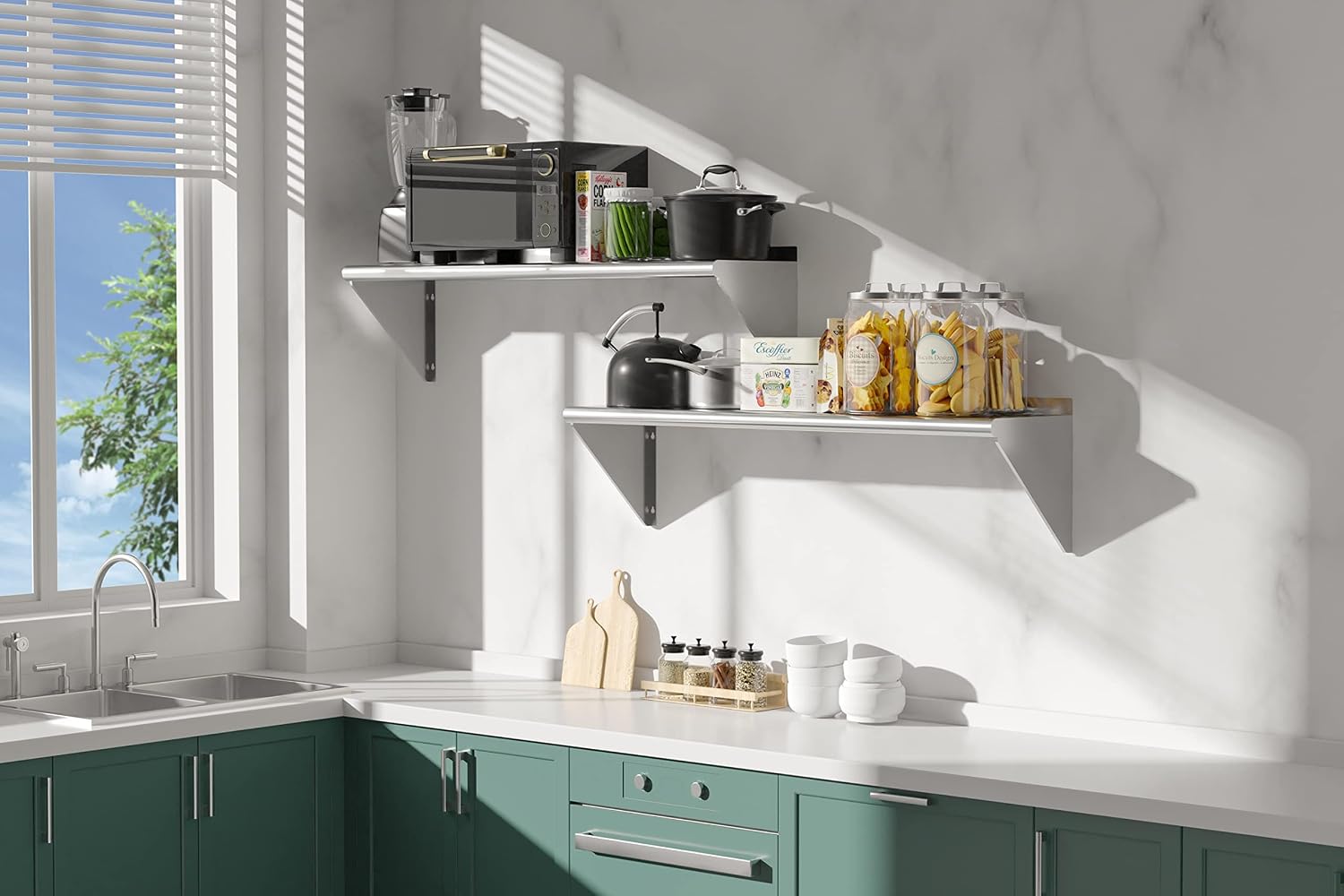 2 Pack Stainless Steel Shelf 1 - đánh giá và giá Wall Shelf Commercial Kitchen