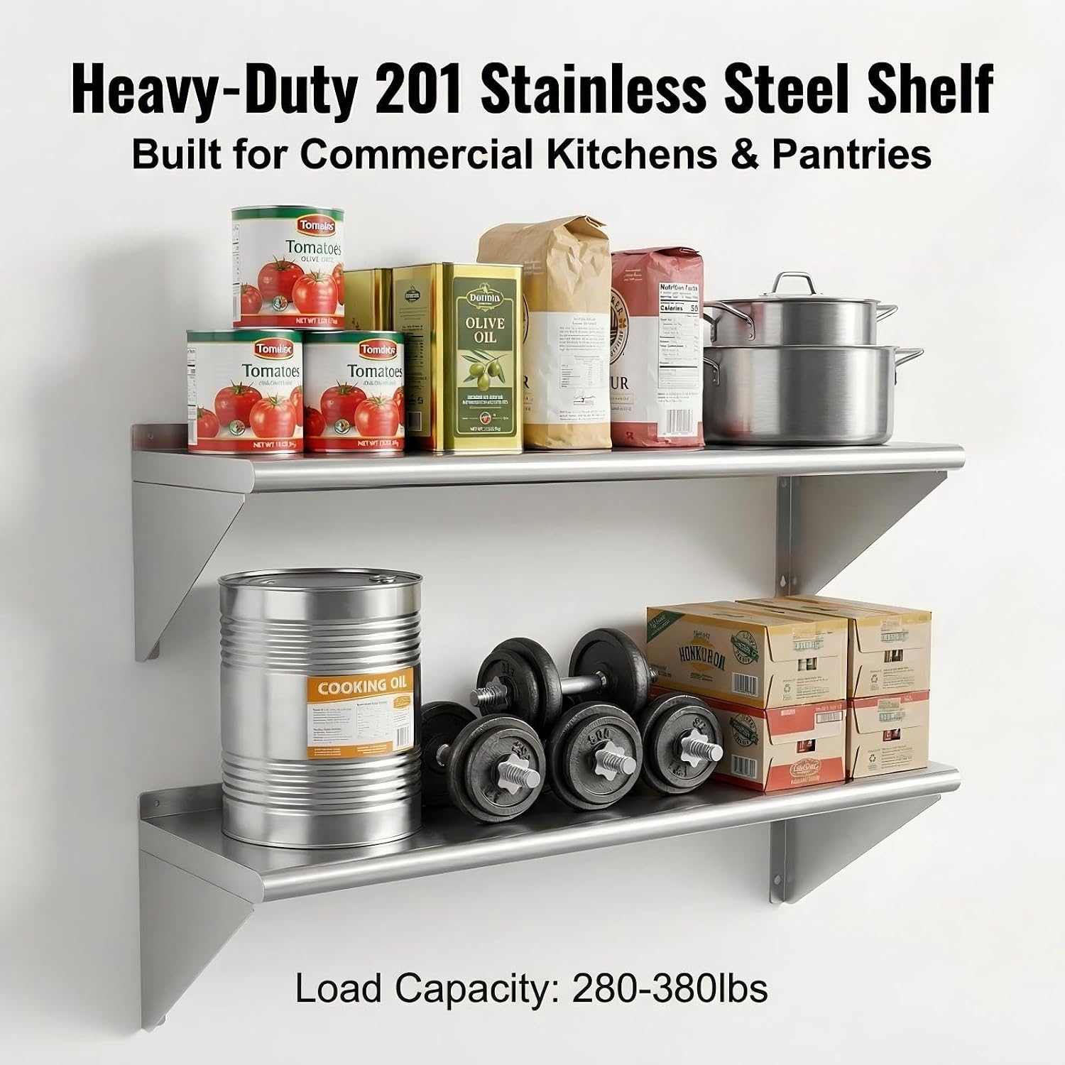 Wall Mounted Stainless Steel S - đánh giá và giá Wall Shelf Commercial Kitchen