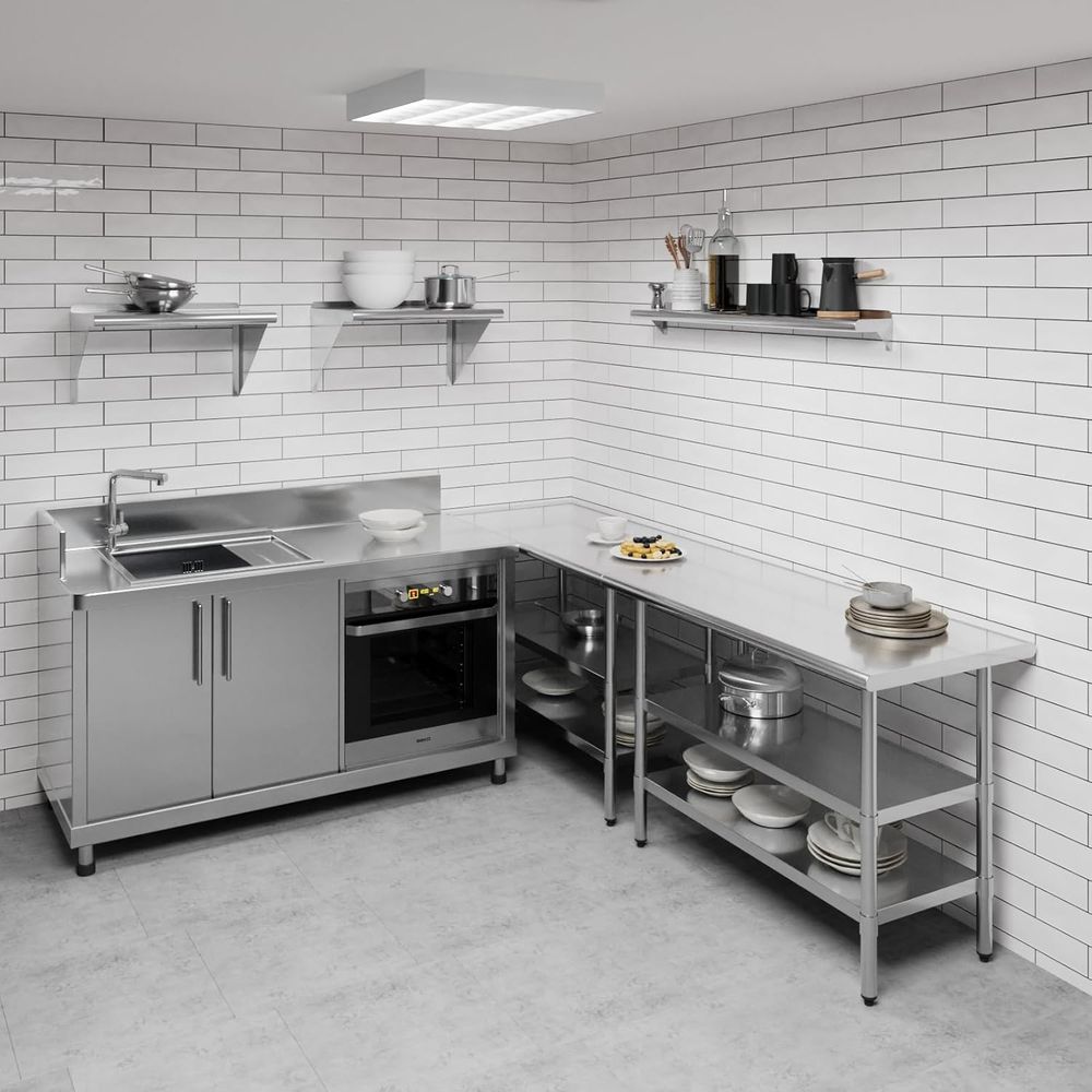 48 Stainless Steel Wall Shelf  - đánh giá và giá Wall Shelf Commercial Kitchen