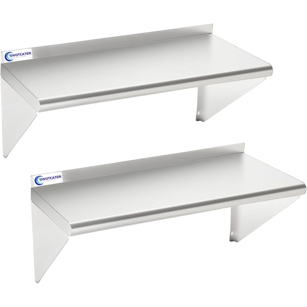 2 Pack Stainless Steel Shelves - đánh giá và giá Wall Shelf Commercial Kitchen