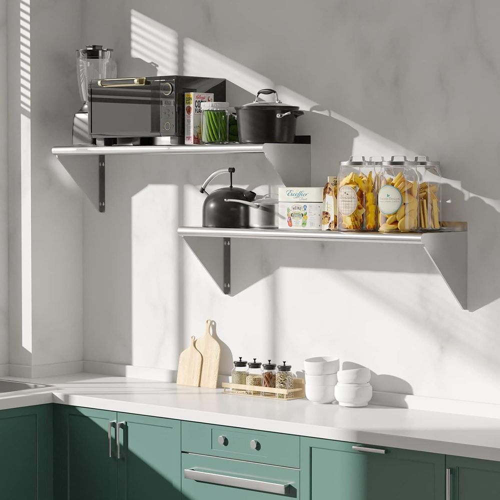2 Pack Stainless Steel Shelves - đánh giá và giá Wall Shelf Commercial Kitchen
