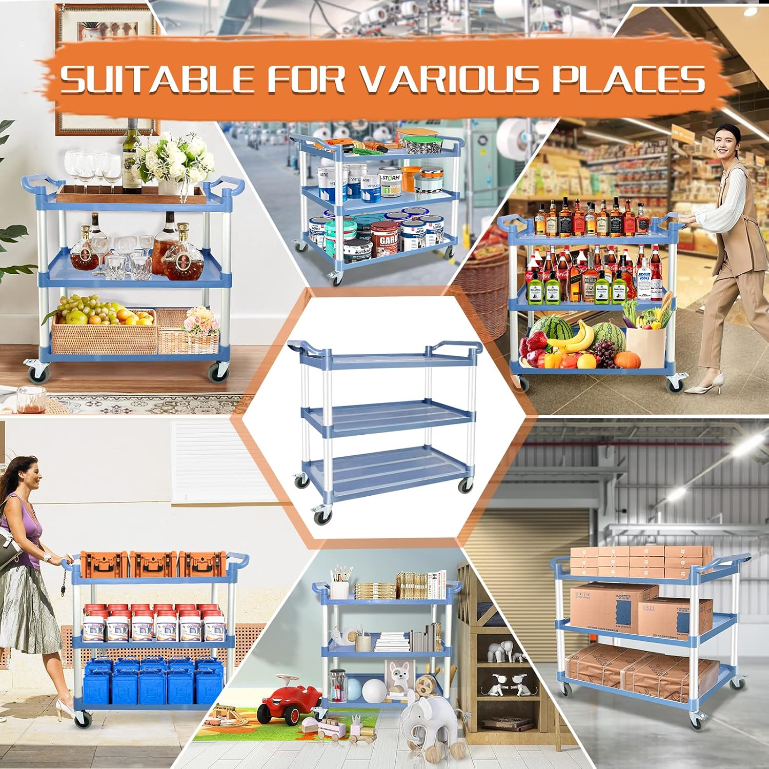 Large Heavy-Duty Grey Wheeled  - đánh giá và giá Commercial Kitchen Warehouse
